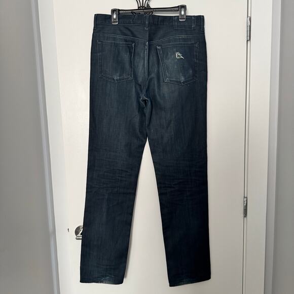 Marc by Marc Jacobs Denim Uniform Fit Jeans Blue Cotton Zip Pockets Mens Sz 36 - Picture 4 of 7